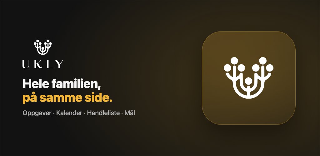 Ukly – hele familien, på samme side. Oppgaver, kalender, handleliste og mål.